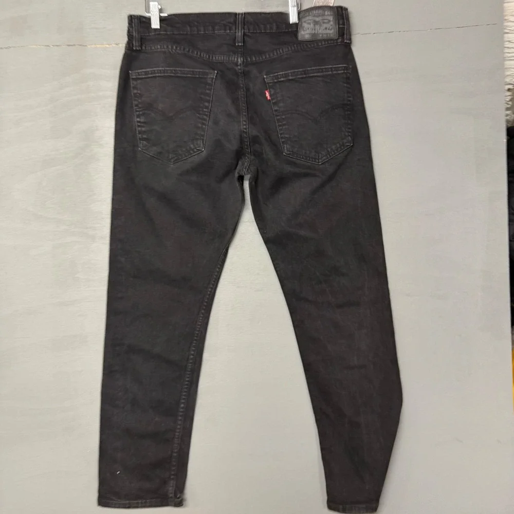 Levis 502 Regular Taper Mens Jeans‎ Black 36x32 Denim Pants 5-Pocket Zip Fly